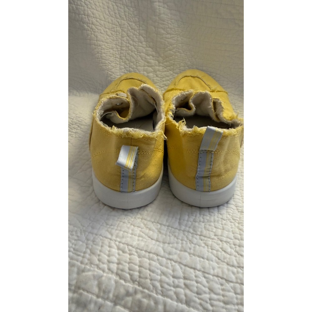 Vionic Beach Pismo Yellow Canvas Lace Up Sneakers Casual Comfort Women's Shoes - Picture 5 of 9